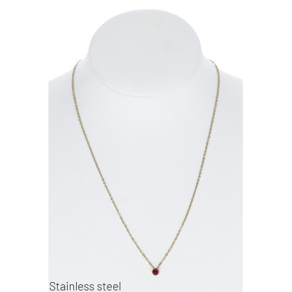 COLLAR EN ACERO CON COLGANTE LENTEJUELAS