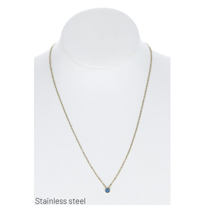 COLLAR EN ACERO CON COLGANTE LENTEJUELAS