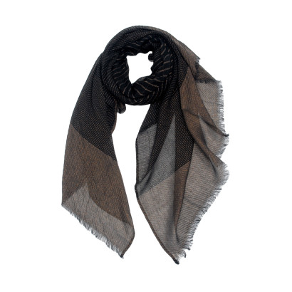 FOULARD PLISSÉ ET RAYÉ AVEC LUREX