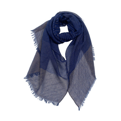 FOULARD PLISSÉ ET RAYÉ AVEC LUREX