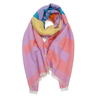 FOULARD TISSÉ AVEC MESSAGE