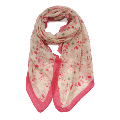 SJAAL GEPLOOID MET BLOEMEN PRINT