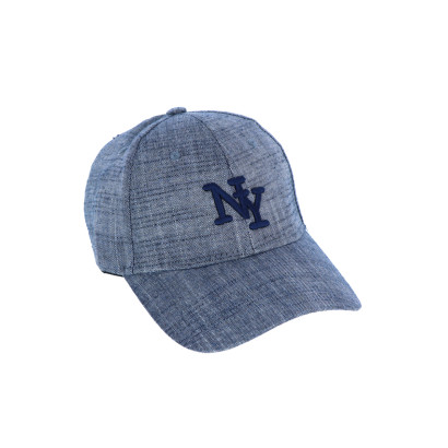 CASQUETTE COULEUR UNI DELAVE AVEC LOGO:NY
