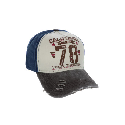 GORRA HOMBRE EN DENIM CON ESTAMPADO CALIFORNIA 78