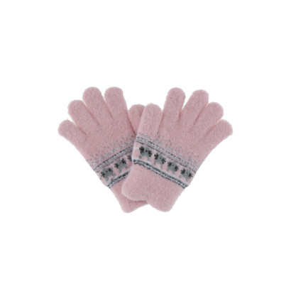 GANTS ENFANT TRICOTES AVEC FLOCONS