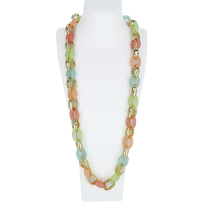 COLLIER À GROS MAILLON EN RÉSINE