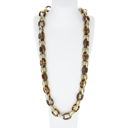 COLLIER À GROS MAILLON EN RÉSINE
