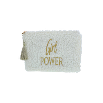 POCHETTE/TROUSSE EN PELUCHE: GIRL POWER