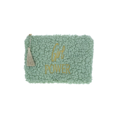 POCHETTE/TROUSSE EN PELUCHE: GIRL POWER