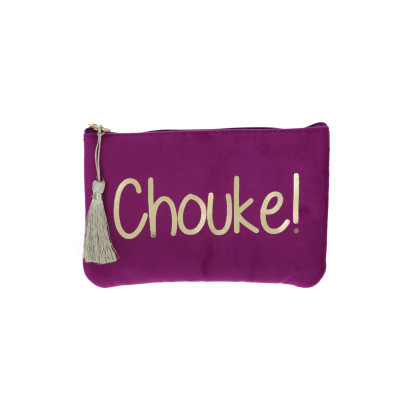 POCHETTE EN VELOUR: CHOUKE