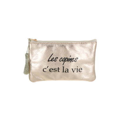 POCHETTE SKAÏ MÉTALLISÉ: LES COPINES C'EST LA VIE