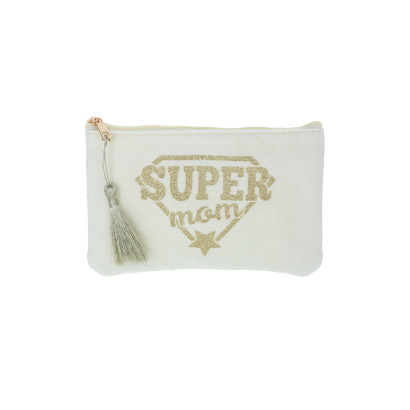 POCHETTE EN COTON: SUPER MOM