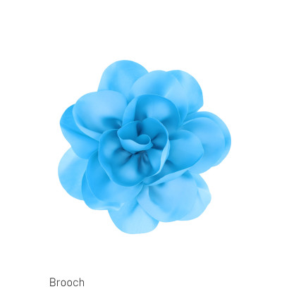 BROCHE CON FLOR DE TELA