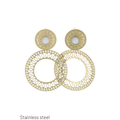 EARRINGS ROUND SHAPE LACE FILIGREE