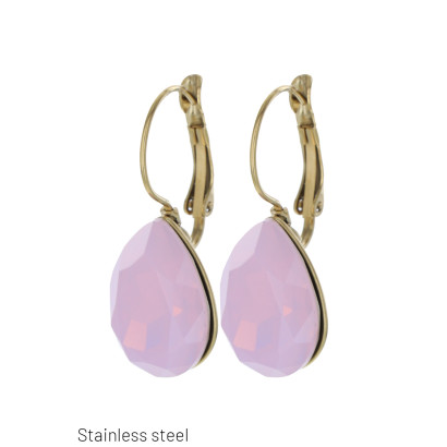 PENDENTIES CANDADO FORMA DE GOTA Y ESTRAS