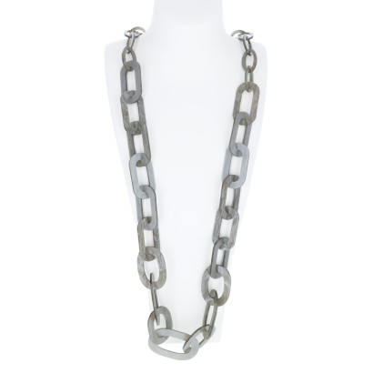 COLLIER LONG À MAILLONS À EFFET MARBRÉ