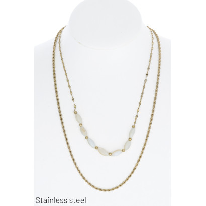 COLLIER 2 RANGS EN ACIER