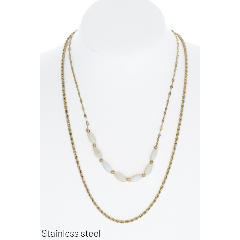 COLLIER 2 RANGS EN ACIER