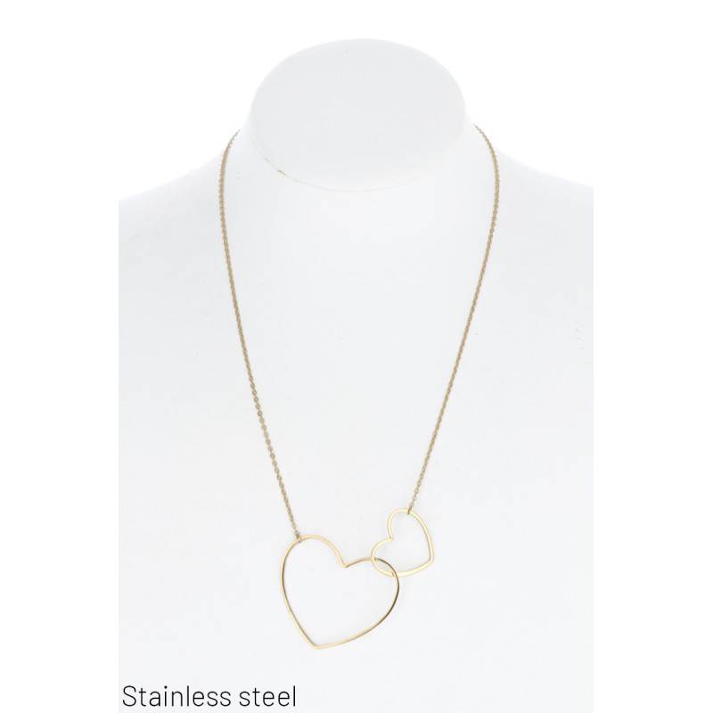 COLLAR EN ACERO CON COLGANTE CORAZÛN