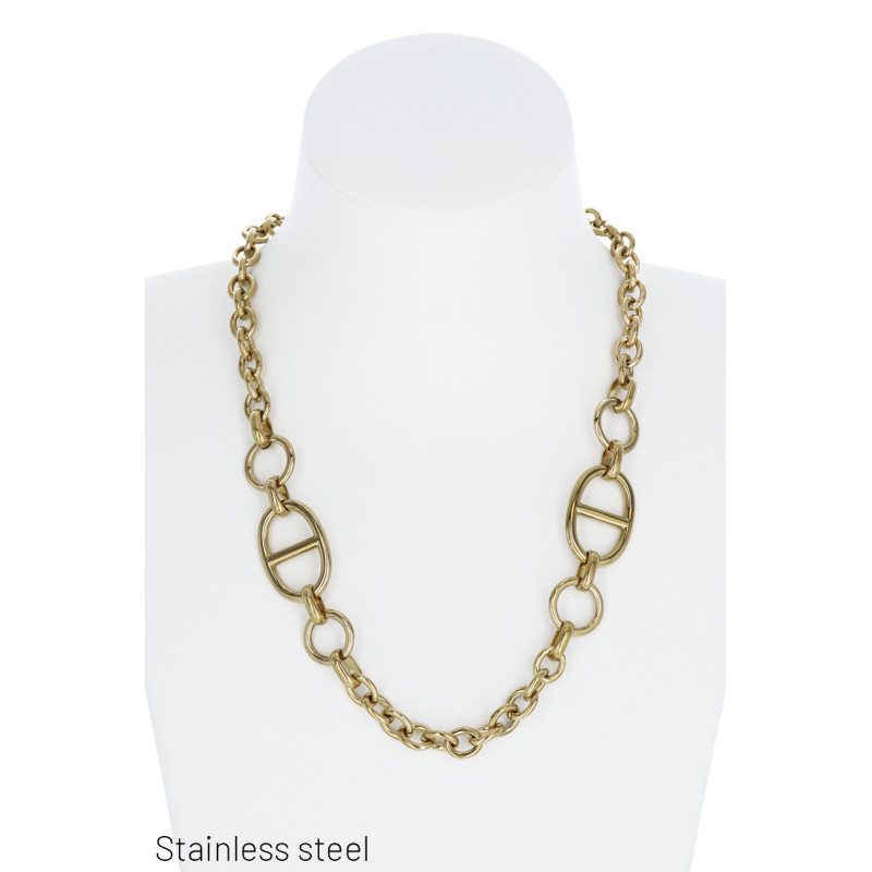 COLLAR GRANDES ENLACE EN ACERO