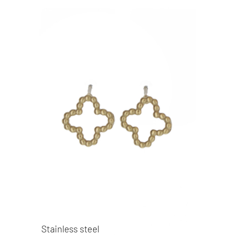 FLOWER-SHAPED STEEL EARRING