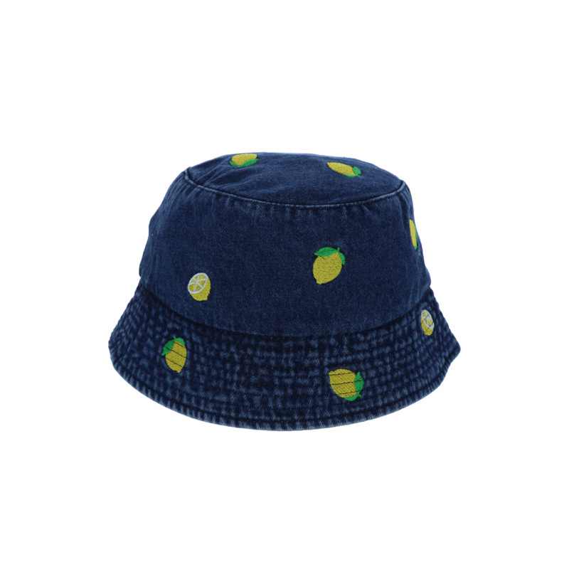 BOB EN JEANS ET BRODERIE CITRON