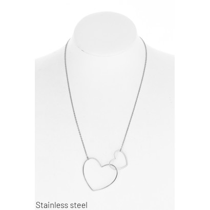 COLLAR EN ACERO CON COLGANTE CORAZÛN