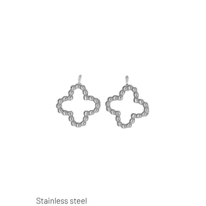 FLOWER-SHAPED STEEL EARRING