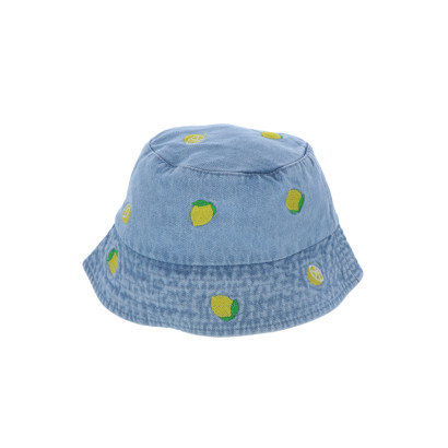 BOB EN JEANS ET BRODERIE CITRON