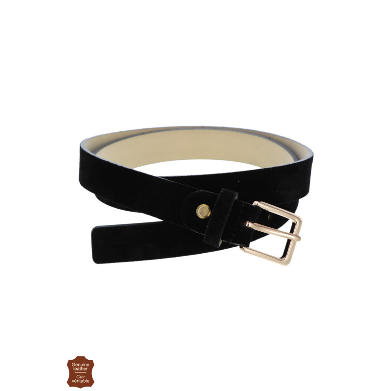 CEINTURE EN DAIM AVEC BOUCLE RECTANGULAIRE
