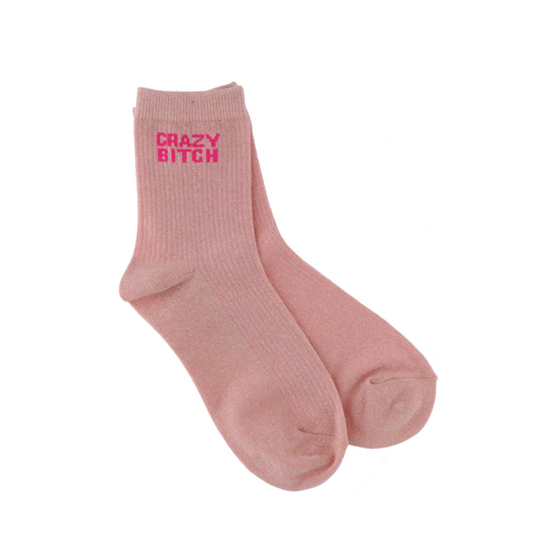 CALCETINES CON LUREX: CRAZY BITCH