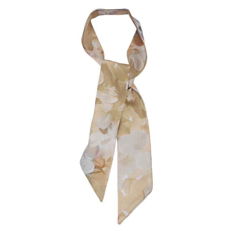 LAVALIÈRE POLYSILK AVEC MOTIF FLEURS