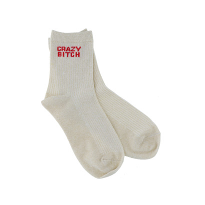 CALCETINES CON LUREX: CRAZY BITCH