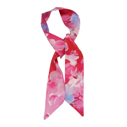 LAVALIÈRE POLYSILK AVEC MOTIF FLEURS
