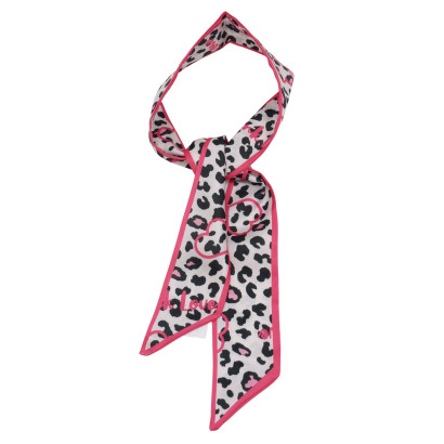 POLYSILK FLOPPY BOW WITH ANIMAL & HEART PATTERN