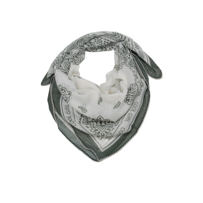 SQUARE SCARF WITH PAISLEY PATTERN