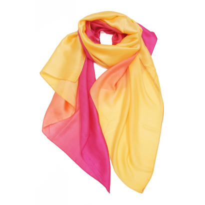 FOULARD EFFET DÉGRADÉ DE COULEUR UNI