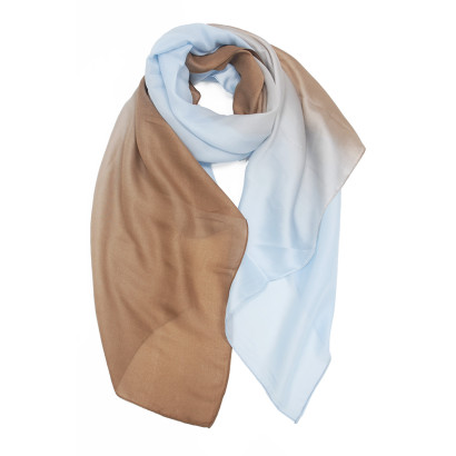 FOULARD EFFET DÉGRADÉ DE COULEUR UNI