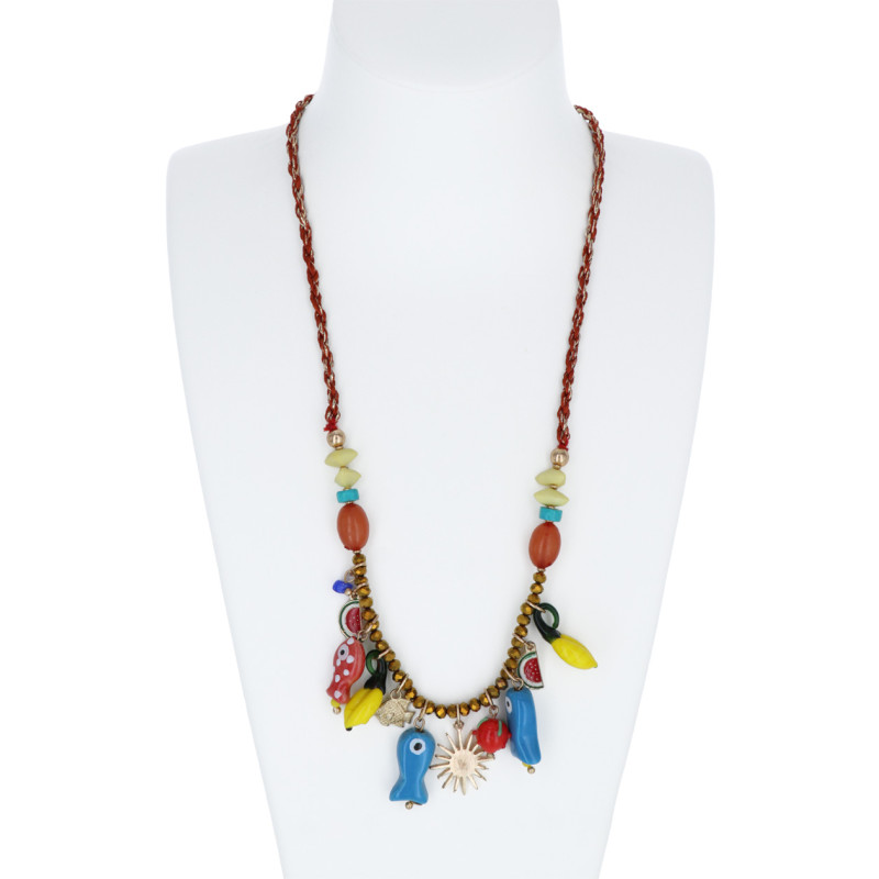 ROPE NECKLACE WITH FISH
