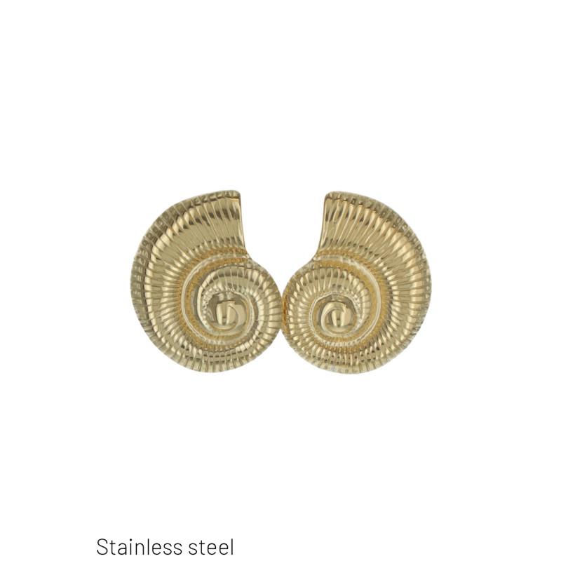 EARRING STL.STEEL SHELL SHAPE