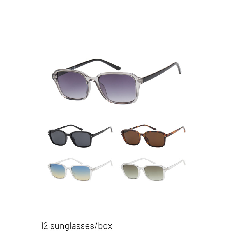 SUNGLASSES TRANSPARENT FRAME & GRADIENT COLOR