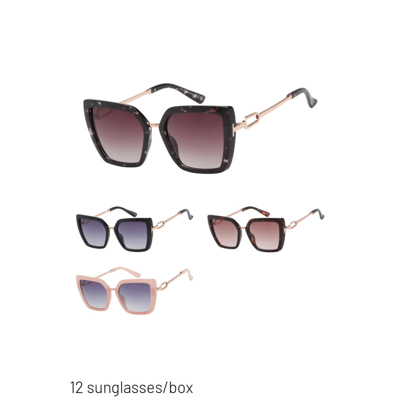 SUNGLASSES SQUARE SHAPE & LINKS DECORATION ON LEGS