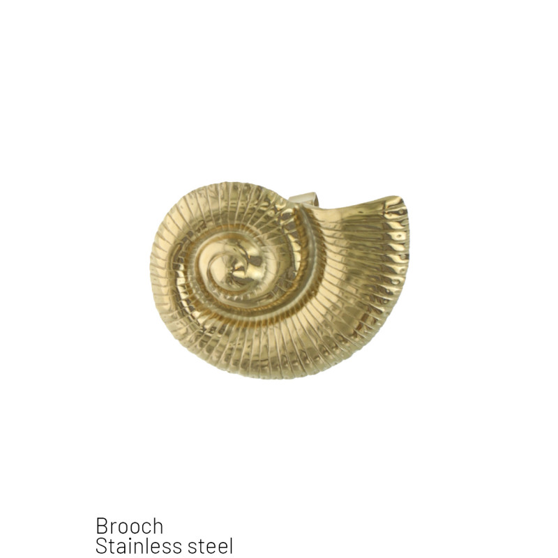 SCHELPVORMIGE ROESTVRIJSTALEN PIN