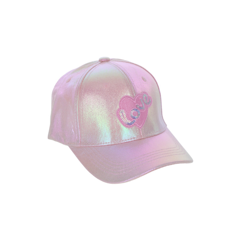 CASQUETTE ENFANTS, PAILLETTES, LOVE, EFFET IRISÉ