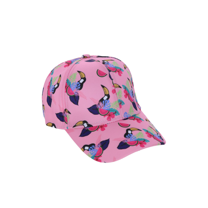 CASQUETTE ENFANTS, IMPR. TOUCAN ET FLEURS