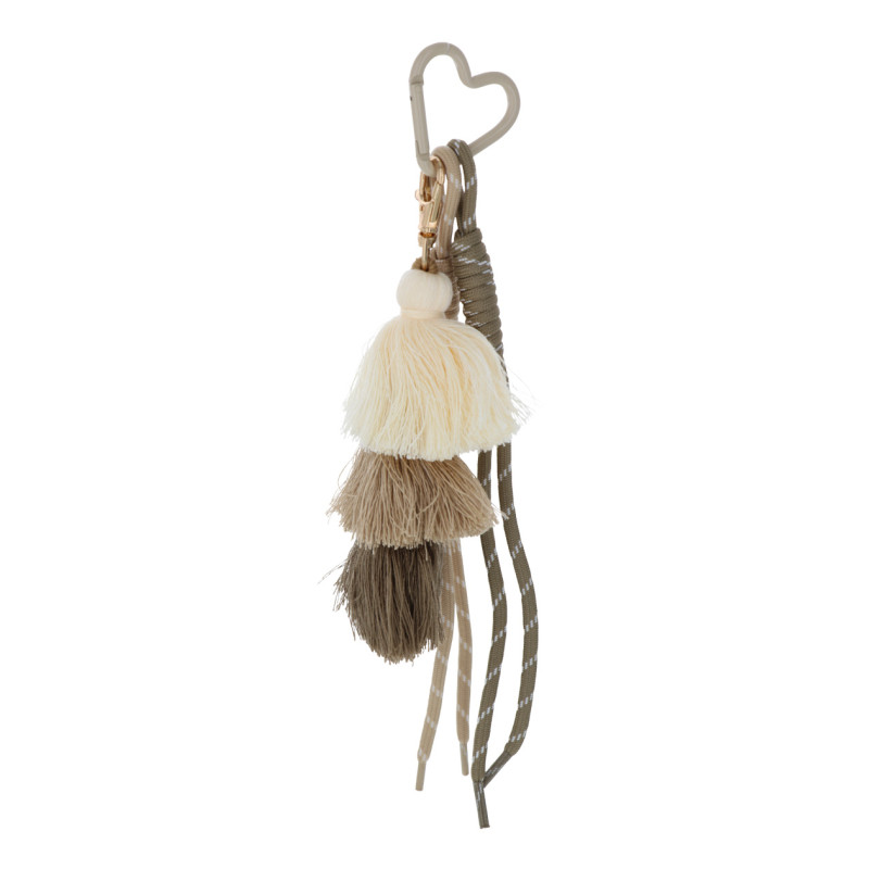PORTE-CLEFS AVEC FRANGES A POMPON