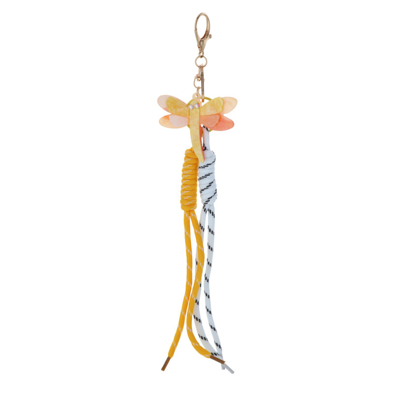 PORTE-CLEFS EN FORME DE LIBELLULE AVEC POMPONS