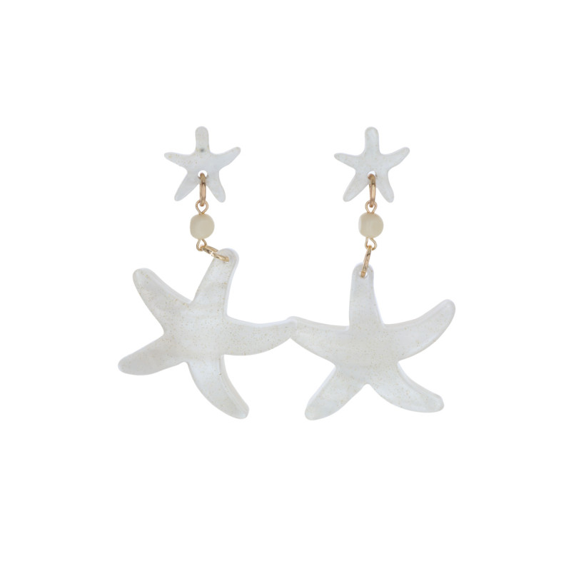 EARRING WITH STAR IN RESIN