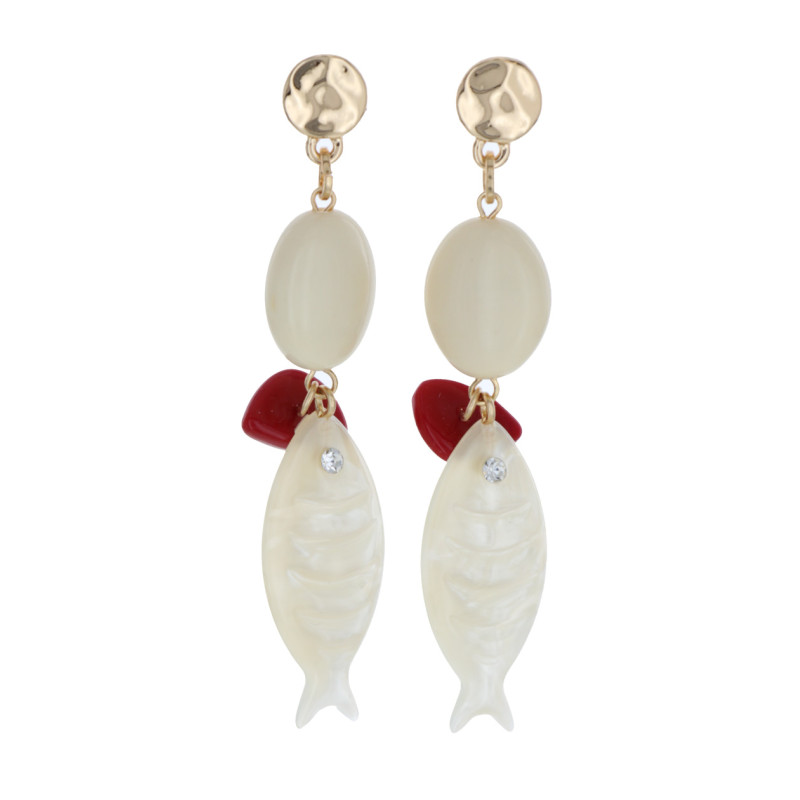 EARRING FISH SHAPE PENDANT