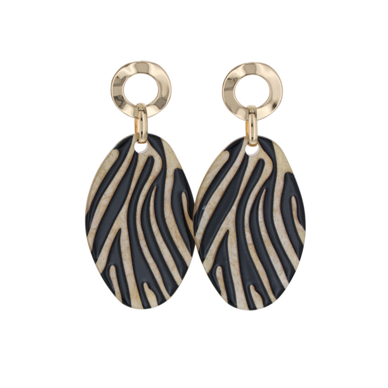 BOUCLES D'OR., RÉSINE FORME OVALE, IMPRIMÉ ANIMAL